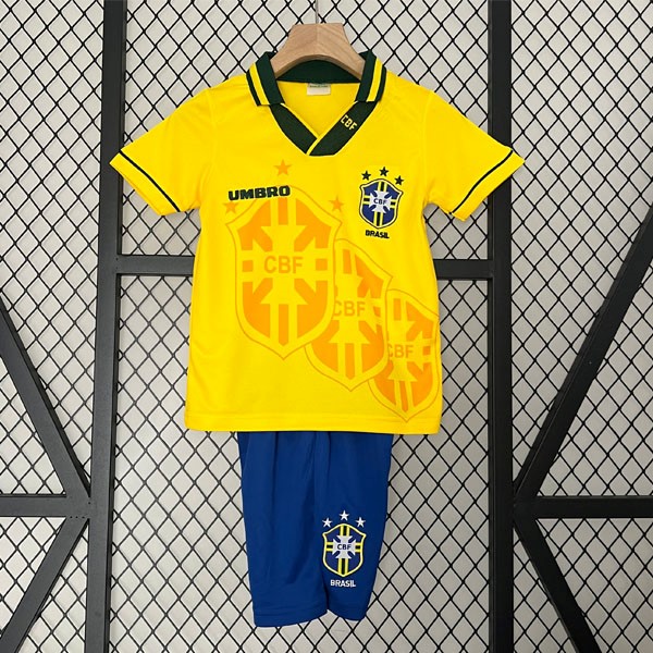 Camiseta Brasil 1st Retro Niño 1993 1994